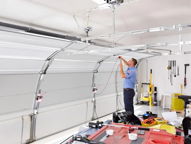 Garage door cable repair service by New Franklin Garage Door Repair in New Franklin