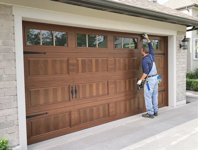 Custom garage door showcase by New Franklin Garage Door Repair in New Franklin