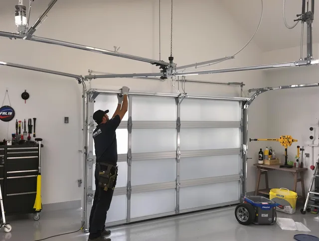 New Franklin Garage Door Repair certified team performing precision garage door installation in New Franklin