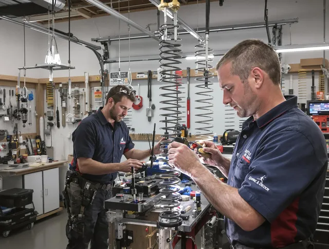 Garage door spring repair service by New Franklin Garage Door Repair in New Franklin
